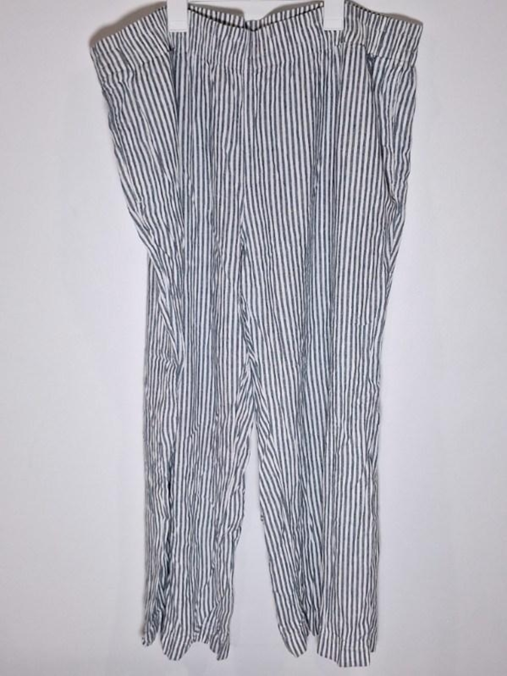 Old Navy Sz 2x  Blue Striped Relaxed Linen Blend Pants